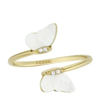 Anello Sutton Radiant Wings con farfalla in madreperla bianca