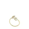 Anello Toi Et Moi con cuore in madreperla e acciaio inossidabile dorato Sutton Radiant Love