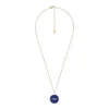 Aquarius Sutton Zodiac Collana con pendente in acciaio inossidabile color oro e lapislazzuli blu