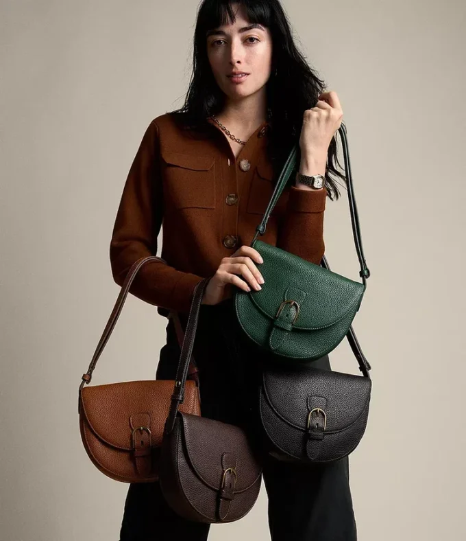 Borsa a tracolla con patta grande in pelle Everleigh