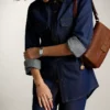 Borsa a tracolla convertibile in pelle Lennox