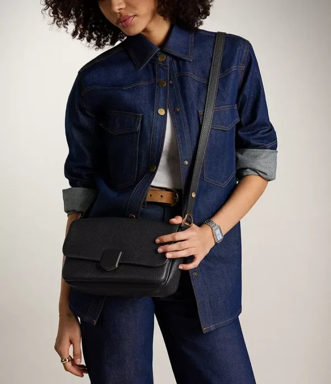 Borsa a tracolla convertibile in pelle Lennox