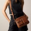 Borsa a tracolla in pelle Maysen