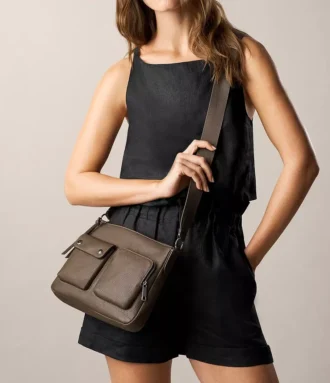 Borsa a tracolla in pelle Maysen