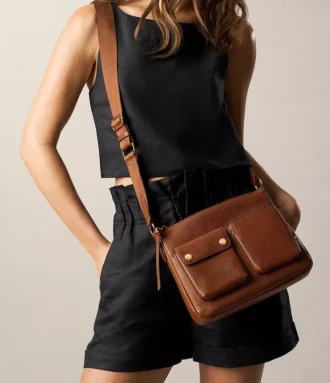 Borsa a tracolla in pelle Maysen
