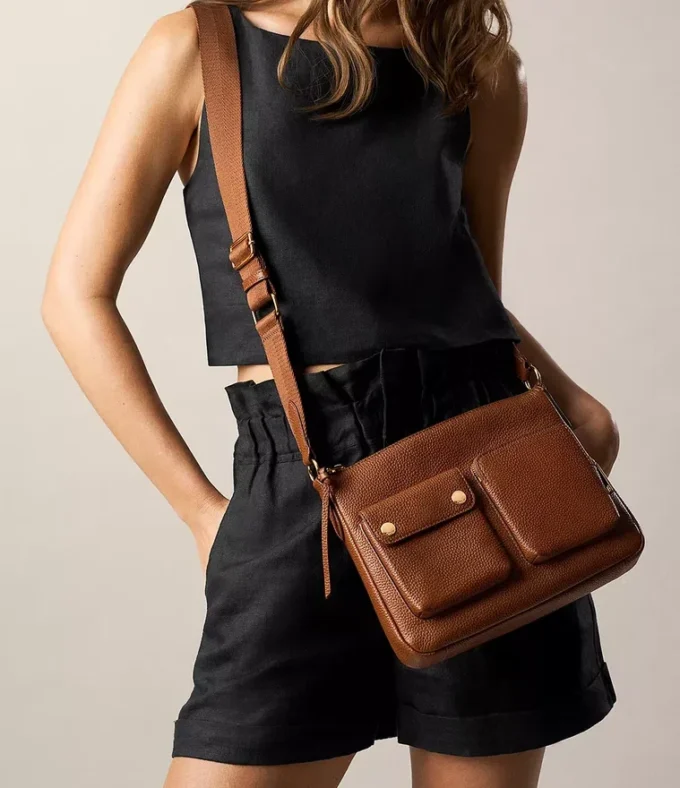 Borsa a tracolla in pelle Maysen