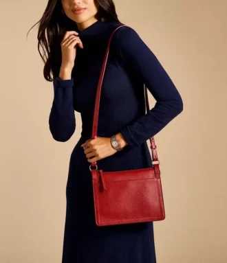 Borsa a tracolla in pelle Taryn