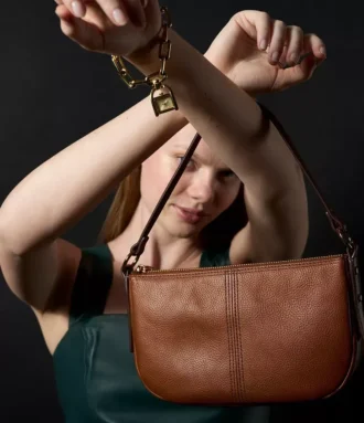 Borsa a tracolla piccola in pelle Jolie