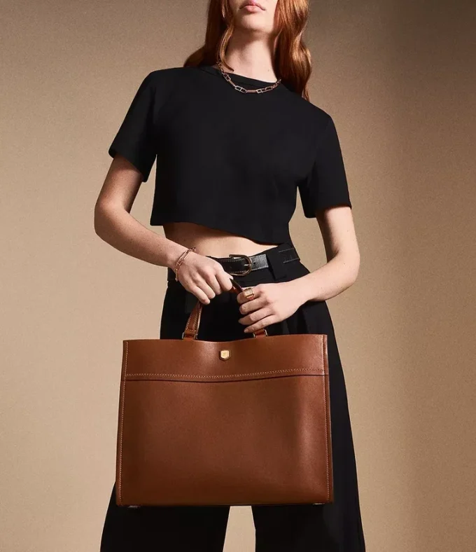 Borsa tote grande in pelle Gemma