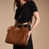 Borsa tote piccola in pelle Gemma