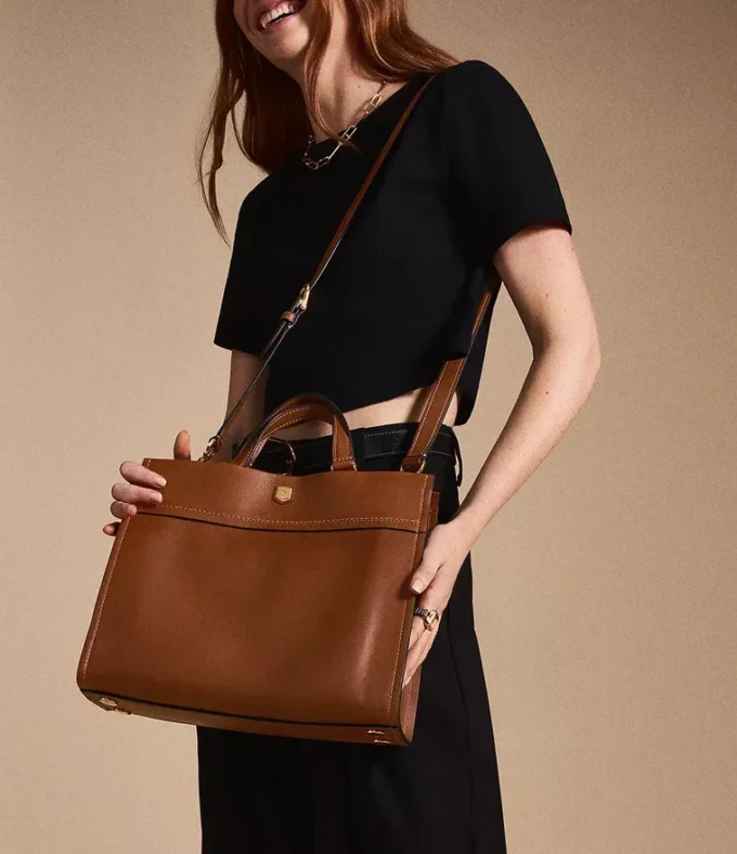 Borsa tote piccola in pelle Gemma