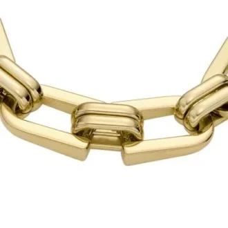 Bracciale a catena in acciaio inossidabile color oro Heritage D-Link