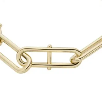 Bracciale a catena in acciaio inossidabile color oro Heritage D-Link