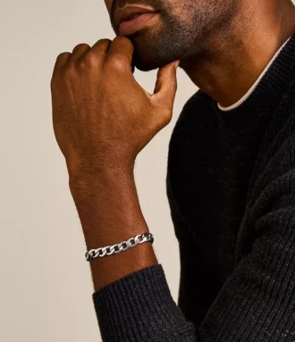 Bracciale a catena in acciaio inossidabile Heritage D-Link