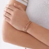 Bracciale a catena in pelle marrone