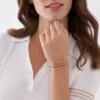 Bracciale a catena in pelle marrone