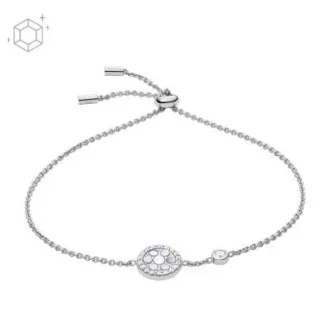 Bracciale a maglie in argento sterling con madreperla