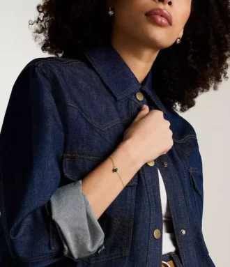 Bracciale con catena e cuore in malachite ricostituita Sutton Modern Meadows