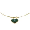 Bracciale con catena e cuore in malachite ricostituita Sutton Modern Meadows