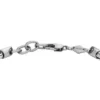 Bracciale con catena in acciaio inossidabile bicolore con texture zigrinata a macchina