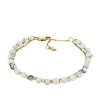Bracciale con catena in howlite e perline