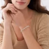 Bracciale con catena in howlite e perline