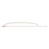 Bracciale con perline e catena in quarzo rosa
