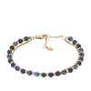 Bracciale con perline in lapislazzuli blu ricostituito