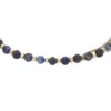 Bracciale con perline in lapislazzuli blu ricostituito
