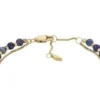 Bracciale con perline in lapislazzuli blu ricostituito