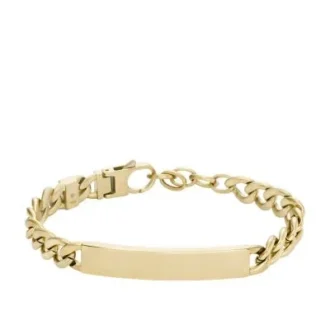 Bracciale Ellis con catena in acciaio inossidabile dorato