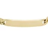 Bracciale Ellis con catena in acciaio inossidabile dorato