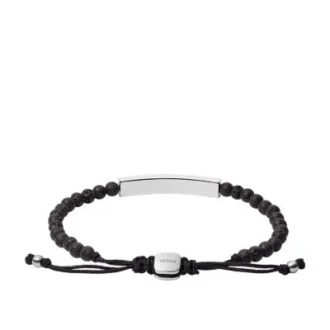 Bracciale Ellis con placca in pietra lavica