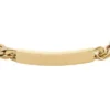 Bracciale Ellis in acciaio inossidabile color oro con targhetta identificativa