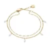 Bracciale Ellis Shaky Glitz in acciaio inossidabile dorato a più fili