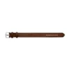 Bracciale Everett con cinturino in pelle marrone con cuciture a vista