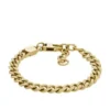 Bracciale Harlow con catena a trama lineare in acciaio inossidabile color oro