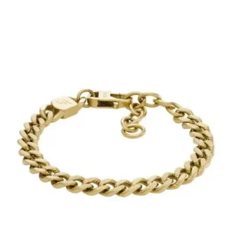 Bracciale Harlow con catena a trama lineare in acciaio inossidabile color oro