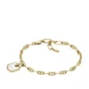 Bracciale Heritage Crest in oro con catena in ottone e madreperla