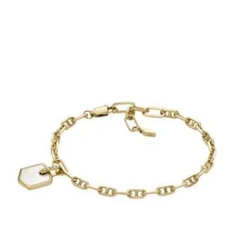 Bracciale Heritage Crest in oro con catena in ottone e madreperla