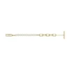 Bracciale Heritage Pearl D-Link in acciaio inossidabile dorato