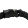 Bracciale in acciaio inossidabile resistente e cinturino in pelle nera