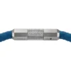 Bracciale in silicone blu navy con texture zigrinata a macchina