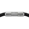 Bracciale in silicone nero con texture zigrinata