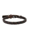 Bracciale intrecciato casual vintage Bronson marrone e nero