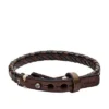 Bracciale intrecciato casual vintage Bronson marrone e nero