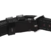 Bracciale Machine in acciaio inossidabile resistente e pelle imbottita nera