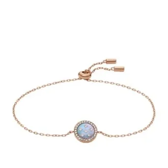 Bracciale Merrit Classic in acciaio inossidabile color oro rosa con madreperla