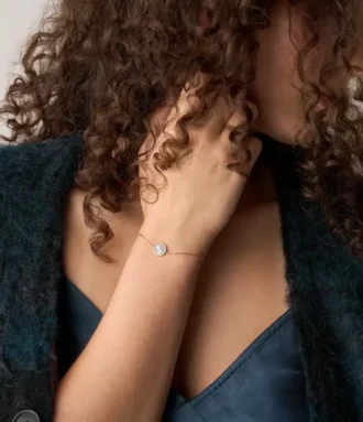 Bracciale Merrit Classic in acciaio inossidabile color oro rosa con madreperla