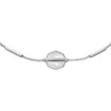 Bracciale Merrit Timeless in acciaio inossidabile color argento con madreperla